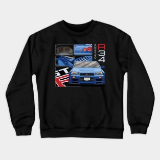 Nissan Skyline GTR R34 Drawing Vector Crewneck Sweatshirt